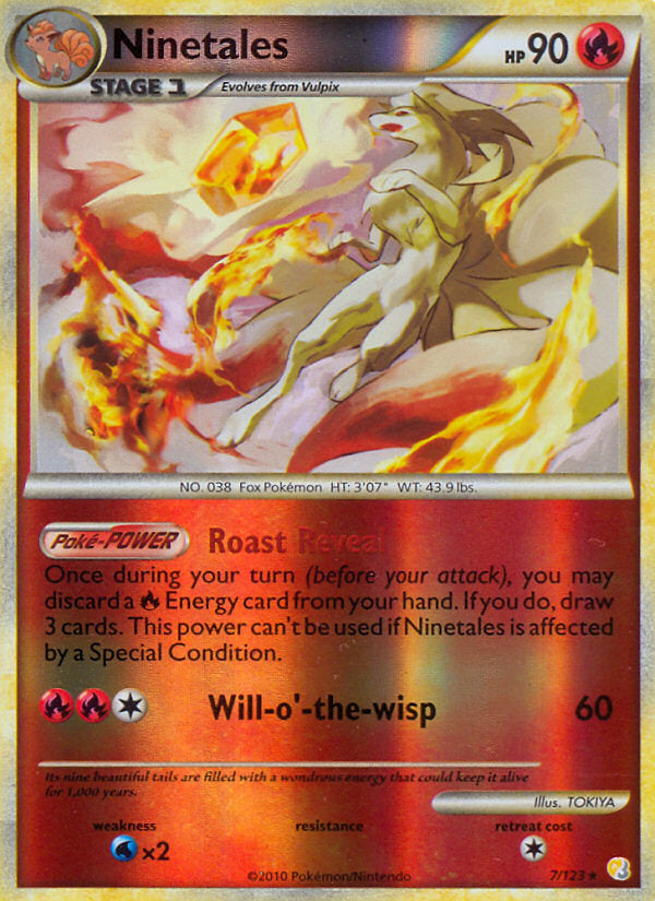HeartGold SoulSilver Ninetails #7/123 reverse holo